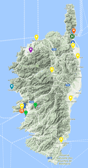 Cartographie des Programmes en Région Corse